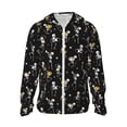 thumbnail image 1 of Balery Playing Music Skeletons Sudadera ligera de manga larga con capucha y protección solar UPF 50+ para hombre y mujer, ideal para pesca y running-Small, 1 of 7
