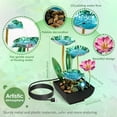 thumbnail image 4 of HLONK Tabletop Fountain Water Fountain Indoor Waterfall Fountain 3-Tier Lotus Desk Fountain Relaxation Home Decor Including Lots of Rocks and Soothing Sound Machine, 4 of 10