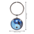 thumbnail image 2 of Yin Yang Keychain Key Holder Pendant Key Ring Decorative Bag Pendant Ornament, 2 of 8