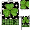 thumbnail image 3 of Home Decorative Welcome St. Patricks Day Garden Flag, Lucky Shamrock Clover Yard Polka Dots Outside Decoration, Luck Irish Outdoor Small Decor Double Sided 12x18, 3 of 6