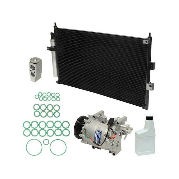 A/C Compressor Kit with Condenser - Compatible with 2007 - 2011 Honda Civic 4-Door 2008 2009 2010