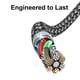thumbnail image 2 of Cable cargador 4 en 1, cable cargador múltiple [1,2 m] Cable USB múltiple trenzado de nailon para iPhone, Android Galaxy, Huawei, Nexus, Nokia, LG, Sony, Ps4-gris, 2 of 4