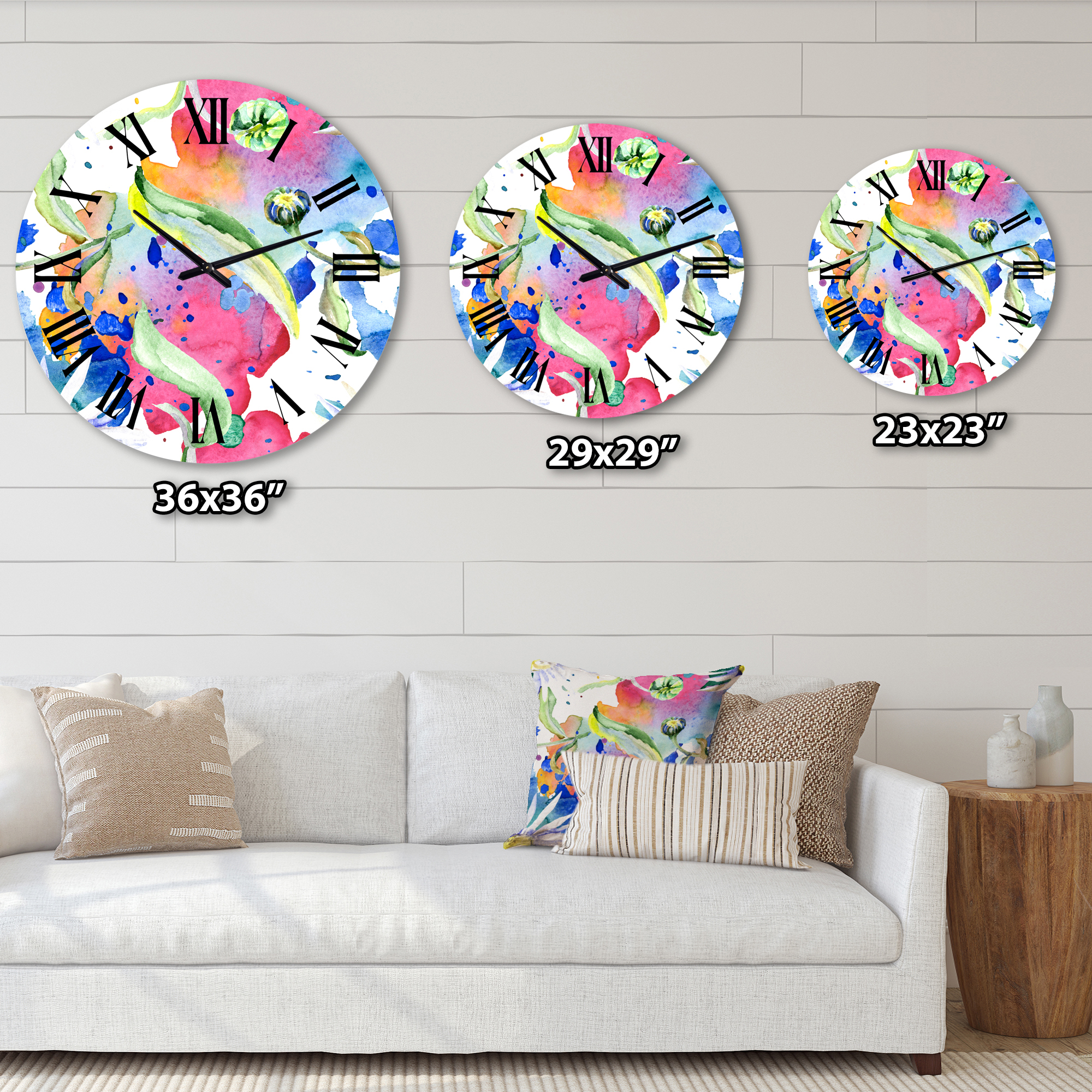 Designart 1 in Quartz Transitional Wall Clock