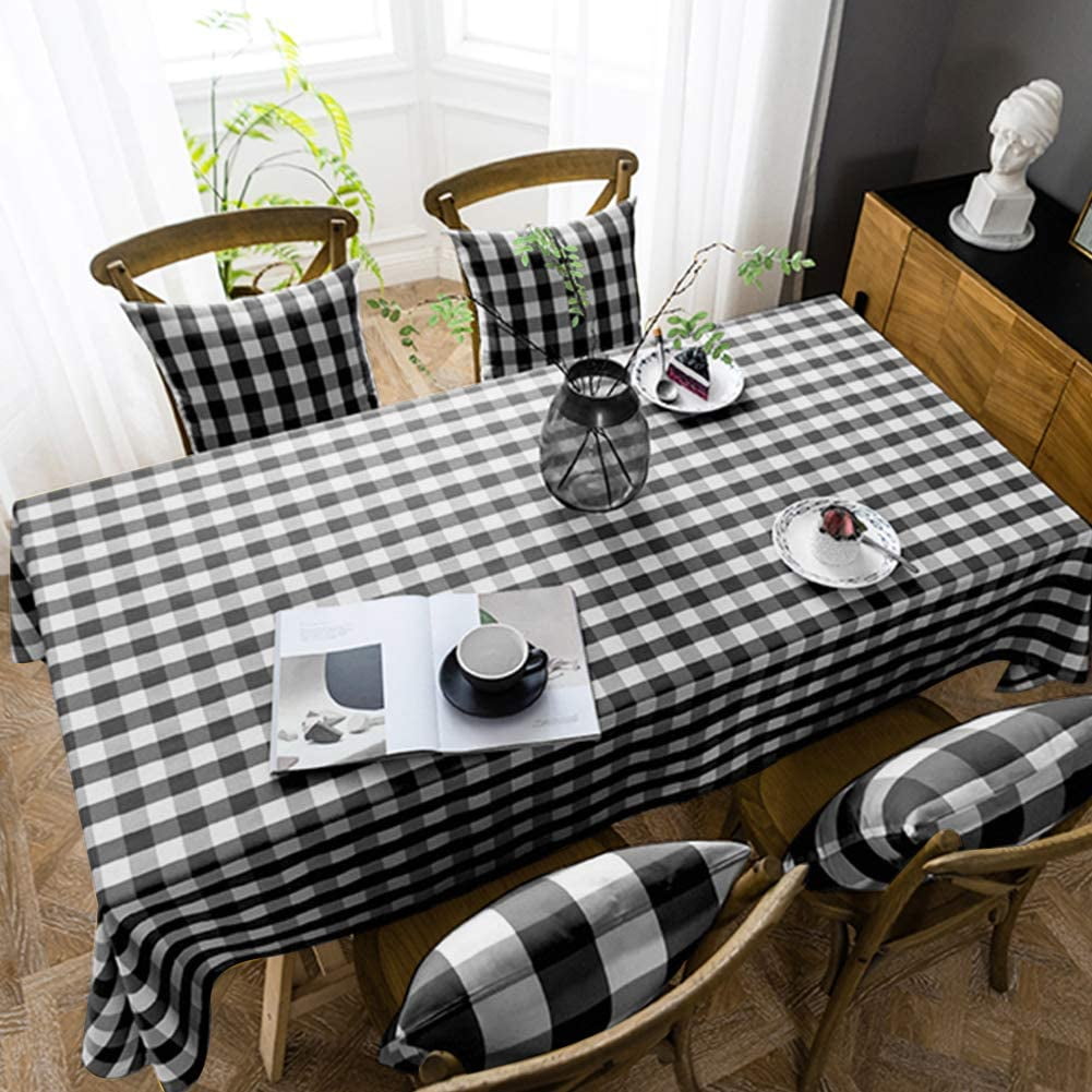 Rectangle Tabletop Decoration Washable Tablecloth Checkerboard Seamless Pattern Black and White Tablecloth Oil-Proof/Waterproof/Wrinkle Free/Stain Resistant Polyester Tablecloth for Kitchen Room Rectangle Tabletop Decoration Washable Tablecloth Checkerboard Seamless Pattern Black and White Tablecloth Oil-Proof/Waterproof/Wrinkle Free/Stain Resistant Polyester Tablecloth for Kitchen Room