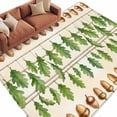 thumbnail image 2 of Green Leaf Washable Living Room Rugs 5'x8', Brown Oak Fruit Plants Cartoon Fruits Abstract Beige Low Pile Throw Large Area Rug Non-Slip Sturdy Edge Binding Carpet for Living Room Kitchen Office, 2 of 9