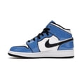 thumbnail image 2 of Jordan Kid's 1 Mid Signal Blue Shoes, from StockX, 2 of 5