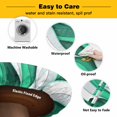 thumbnail image 3 of Elastic Fitted Round Tablecloth, Green White Moire Waterproof Stretch Table Cover for 45"-54" Tables, Modern Abstract Art Washable Outdoor Tablecloths for Patio, Picnic, Camping, 3 of 9