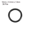 thumbnail image 2 of 50 piezas de 16 mm x 1.9 mm arandela de sellado de aceite de goma nitrilo flexible negra, 2 of 5