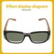 thumbnail image 4 of Gafas de sol con clip Gafas de sol polarizadas sin marco Gafas de sol con clip Reemplazo de lentes, 4 of 5