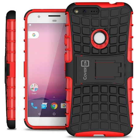 CoverON Google Pixel XL Case, Atomic Series Slim Protective Kickstand Phone (Best Phone Case For Pixel Xl)