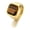 Gold/Tiger Eye Stone, variant on Mens Rings Stainless Steel Natural Tiger Eye Stone Red and Black Stone Ring