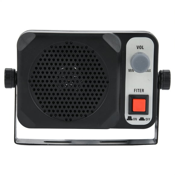 ABS External Speaker, Mini External Speaker, Compact for Motorola YAESU Two Way Radio Black Easy to Carry ICOM Series