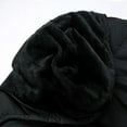thumbnail image 4 of Men's Winter Solid Color Long Sleeved Jacket Plus Velvet Hooded Parkas, 4 of 6