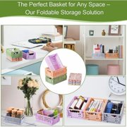 6-Pack Mini Plastic Crates,folding storage crate,Mini Plastic Baskets for Office Organization