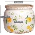 thumbnail image 6 of Lemon Summer Decor Plant Pot, 6 Inch Vintage Ceramic Planter with Drainage for Indoor Plants, Rustic Lemons Vase for Centerpieces, Mediterranean Kitchen Home Decor, Yellow Gifts for Gardening, 6 of 14