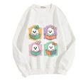 thumbnail image 3 of HOOJT Women's Crewneck Sweatshirts Fall Long Sleeve Shirts Halloween Printed Hoodless Sweatshirts Funny Novelty Pumpkin Print Loose Pullover Top Halloween Costumes, 3 of 4