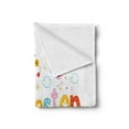 thumbnail image 2 of Charleston Soft Flannel Fleece Throw Blanket, Ornamental Colorful Letters with Cartoon Elements Stars Diamond and Flowers, Cozy Plush for Indoor and Outdoor Use, 70" x 90", Multicolor, by Ambesonne, 2 of 5