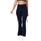 thumbnail image 2 of Pincandy Women's Solid Color High Waist Flared Yoga Pants - with Pockets, Casual Fit for Yoga & Daily Wear, 2 of 7