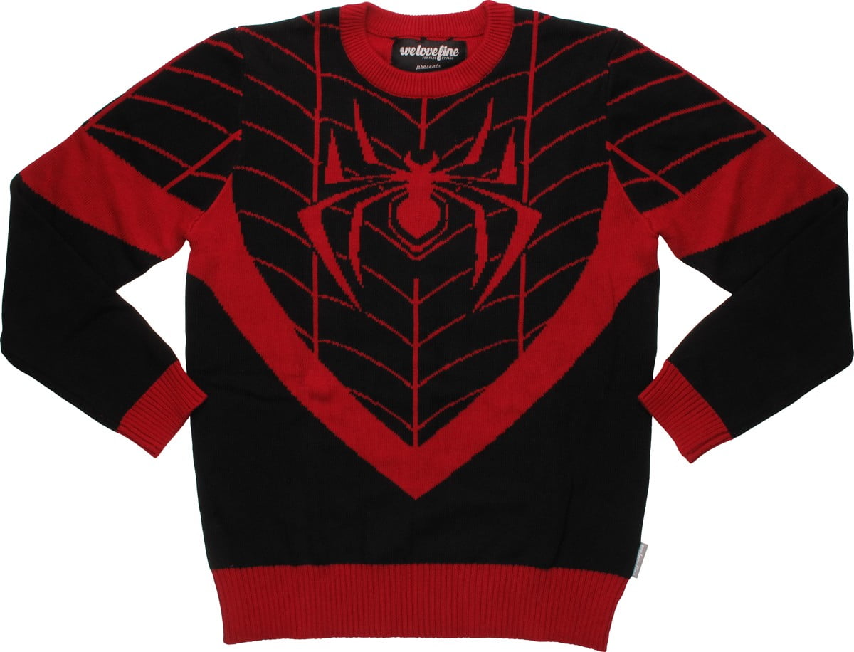 inkomen overdracht Verrast zijn Spiderman Miles Morales Costume MF Sweater - Walmart.com