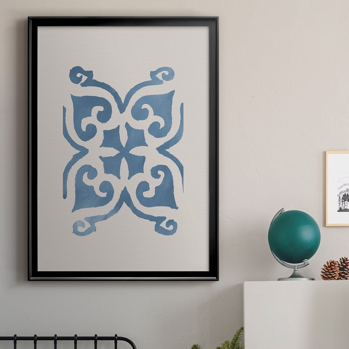 Monochrome Terra Mesa Tile II Premium Framed Print - Ready to Hang