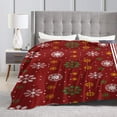 thumbnail image 4 of Kll Fleece Blanket Plush Throw Blanket Merry Christmas,Soft Fuzzy Cozy Flannel Blanket For Couch Sofa Bed.(80"X60"), 4 of 9