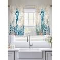 thumbnail image 5 of Summer Marine Life Sheer Curtains 45 Inch Long 2 Panels, Ocean Seahorse Starfish Coral Coastal Anchor Light Filtering Rod Pocket Curtains, Sheer Voile Drapes for Living Room Bedroom, 52"x45", 5 of 8