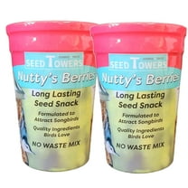 Songbird Treats Nutty's Berries Seed Tower 2 Pack | Bundle of 2 two pound Seed Log Towers for Wild Birds | Nutty's Berries 2 Pack