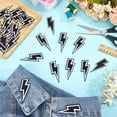 thumbnail image 4 of 30Pcs Computerized Embroidery Cloth Iron on/Sew on Patches Costume Accessories Lightning Bolt Black 65x26x1.5mm, 4 of 5