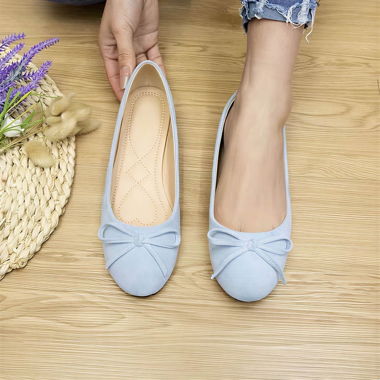 cute dress flats LEHOOR Women Black Bow Shoes Round Closed Toe Slip on Ballet Flats Matte Leather Flat Heel Shoes Comfort Office Work Flats Ladies Girls Club Party Church Driver Flats breathable materials Stunner Women's Dress Flats Elegant