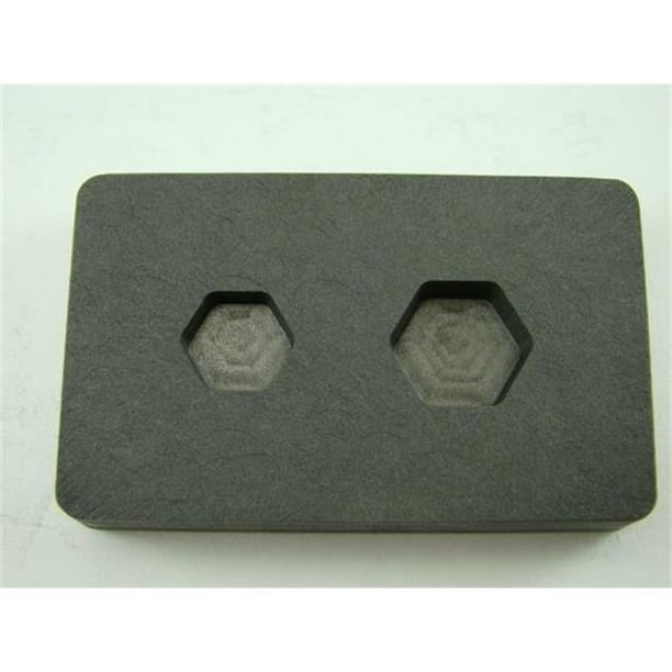 Make Your Own Gold Bars 0.25 & 0.5 Hex Mold 0.25 oz & 0.5 oz Gold Bar High Denisty Graphite