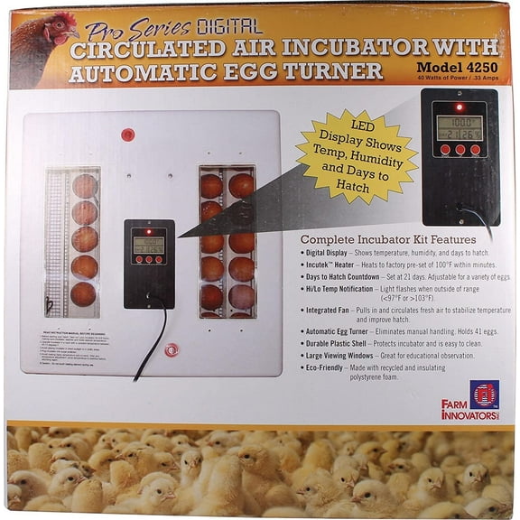 Farm Innovators Pro Series Poultry Incubator 4250 - Digital Display, 40 Watt - 4 Pack