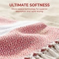 thumbnail image 3 of Unique Bargains 2 Pack Turkish Sand Free & Quick Dry Beach Towel Crimson/Green 71" x 40", 3 of 7
