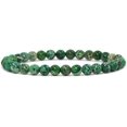 thumbnail image 1 of Bracelet Extensible Perles Rondes 6mm Jaspe Sédiment Vert Teinté Mer 6.5 Pouces Unisexe, 1 of 2