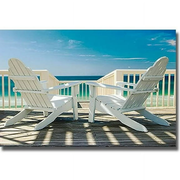 Artistic Home Gallery 2436678S Deck Chairs by Doug Cavanah Premium Stretched Canvas Wall Art