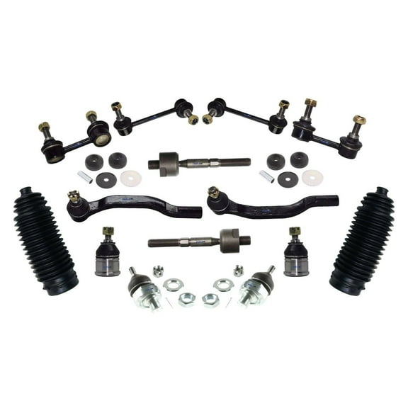 16 Pc Rear & Front Suspension Kit Sway Bar Links Upper Shock Mount Bushing Upper Ball Joint (Adjustable) Outer & Inner Tie Rod Bellow Boots Fits select: 1999-2003 ACURA 3.2TL, 2001-2003 ACURA 3.2CL