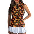 thumbnail image 3 of Whosucclay Pumpkin and Pine Cone Pattern Tennis Athletic Tank Top for Womens, Soft Women's Sleeveless Golf Shirts Breathable V Neck Workout Tank Tops, 3 of 8