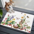 thumbnail image 3 of Spring Easter Entryway Rug 2'x3'&nbsp; Non Slip Front Door Mats, Country Bunny Chick Floral Butterflies Watercolor Entrance Rugs Indoor Outdoor Carpet, Floor Mats Small Area Rug for Bedroom Kitchen, 3 of 8