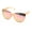 Peach Pink Mirror, variant on Womens Classy Oversize Cat Eye Plastic Sunglasses All Black