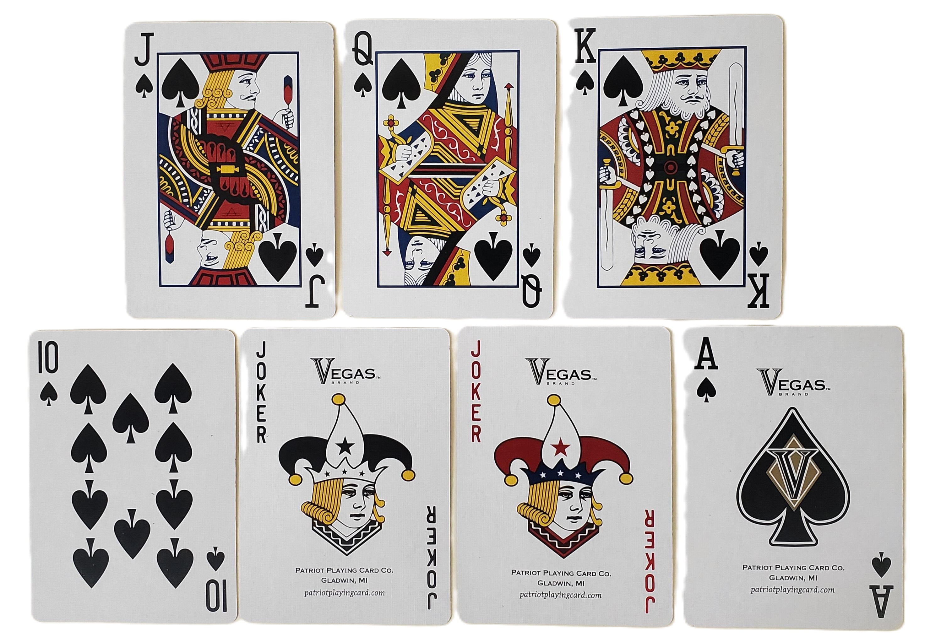 Vegas Brand Premium Paper Poker Playing Cards by Patriot Playing Card Company