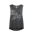 thumbnail image 1 of Thread Tank Hey Hello Howdy Women's Sleeveless Muscle Tank Top Charcoal Small, 1 of 4