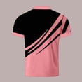 thumbnail image 5 of BRGZLK Mens Golf Shirt Summer Trendy Print Short Sleeve Turn-Down Collar Pullover Casual Business T-Shirts Lightweight Breathable Tennis Shirts Pink XL, 5 of 7