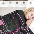 thumbnail image 3 of Orinice Glitch Warm Lightweight Blanket Soft Fleece Blankets for All Seasons - Multiple Sizes Available 40x50in, 3 of 6