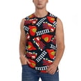 thumbnail image 1 of Fotbe Fire Rescue With Red Helmet And Truck Men's Camiseta sin Mangas Estampada para Hombres, Playera Casual para Gimnasio, Entrenamiento, Playa-Medium, 1 of 7