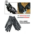 thumbnail image 6 of Luxtrada Leather Gloves for Mens Full-Hand Touchscreen Cold Weather Gloves Motorcycle Gloves Black, 6 of 8