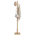 thumbnail image 1 of Perchero de Madera Maciza, Organizador de Ropa de Pie, con 8 Ganchos, para Pasillo, Entrada, Beige Natural, 1 of 6