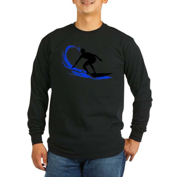 CafePress - Wave Surfing Long Sleeve T Shirt - Long Sleeve Dark T-Shirt