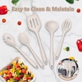 thumbnail image 4 of Walchoice 5 Pcs Silicone Cooking Utensils Set, Heat-Resistant Kitchen Utensils Set, Food-Grade Kitchen Tools, Soup Ladle, Slotted Spoon, Slotted Turner, Spoon, Pasta Server - Khaki, 4 of 7