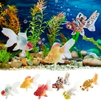 Uxgjfwu Floating Realistic Fake Goldfish Decor Artificial Aquarium Fish for Pond Pool Yellow Red Moving