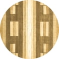 thumbnail image 1 of Ahgly Company Indoor Round Abstract Brown Modern Area Rugs, 7' Round, 1 of 4