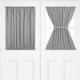 thumbnail image 1 of 2 piezas 137x102cm Panel de cortina de puerta francesa con reducción de lámpara frontal, gris cro, para patio, con trasero incluido perfecl Panel de cortinas de puertas francesas, 1 of 7